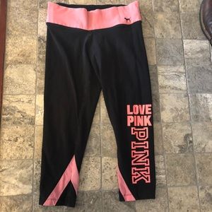 PINK Cropped Yoga Pants